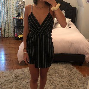 Hazel Boutique Black & White Striped Romper